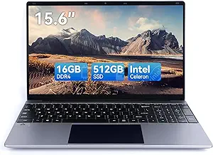 15.6&quot; Laptop Computer - 16Gb Ram Laptop - Intel Quad-Core N5095 Processo... - $407.99