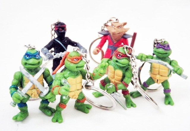 Teenage Mutant Ninja Turtles 1994 Keychain Figure Lot of 6 Kabaya - $49.80