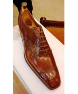 Men&#39;s Oxford Brown Brouging Premium Quality Leather Magnificent Lace Up ... - £119.61 GBP+
