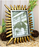 Rustic Western Cowboy Golden Gun Bullet Shells Casings 5&quot;X7&quot; Photo Pictu... - $35.30 CAD