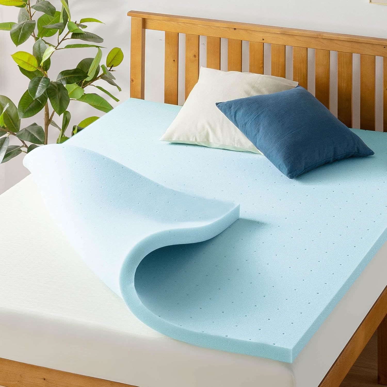 Lowest Price Twin Xl Blue 10.5-Inch Ventilated Memory Foam, Us Certifica... - $37.99