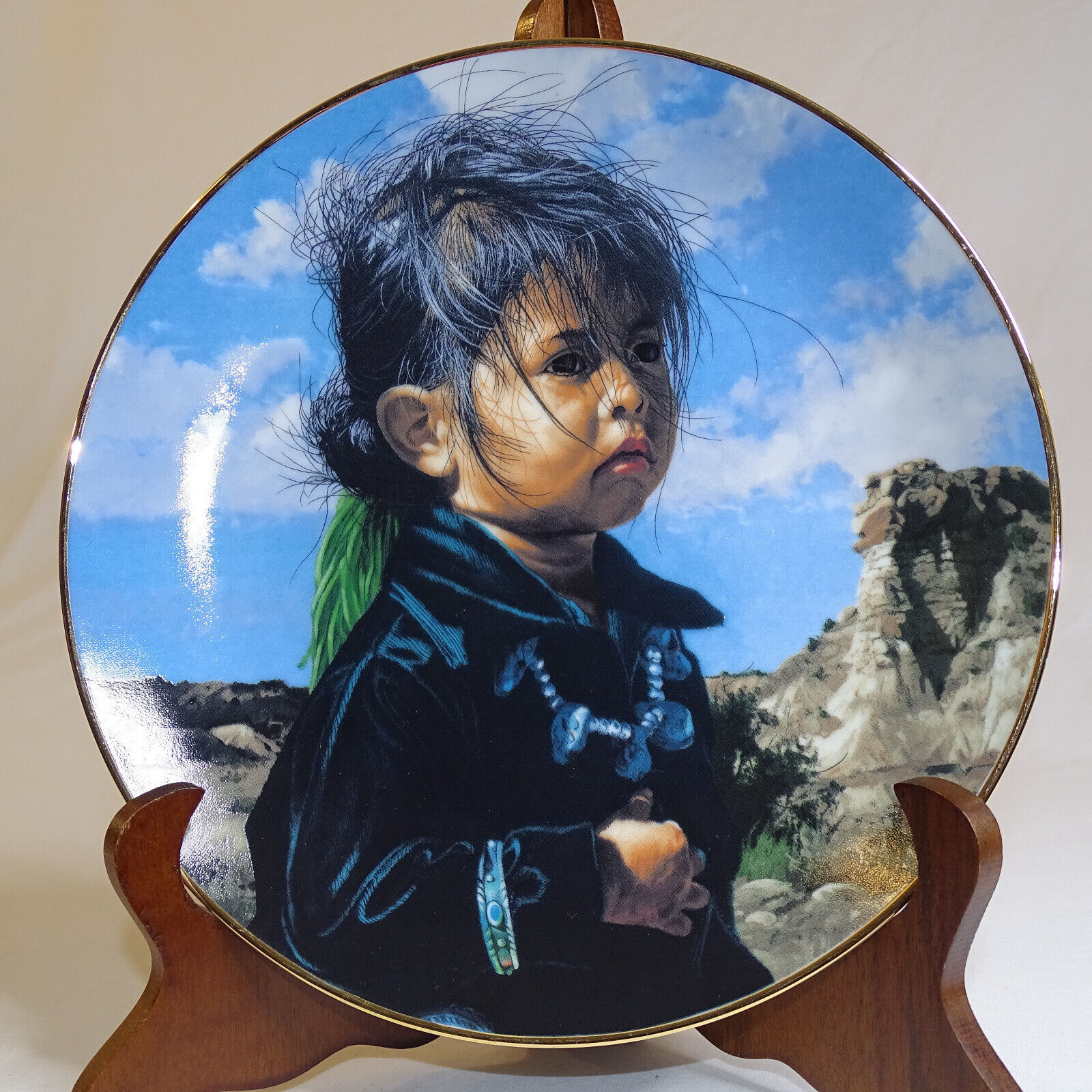 RARE Navajo Little One The Proud Nation By Hamilton Collection Beautiful Plate - $15.44