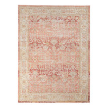 2&#39; x 3&#39; Red and Ivory Oriental Power Loom Distressed Area Rug - £42.89 GBP