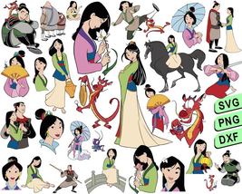 Mulan Svg Bundle, Disney Princess Svg, Princess Mulan For Bithday - £2.11 GBP