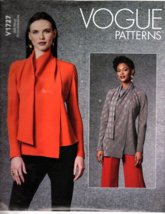 Vogue V1727 Misses 16 to 24 Asymmetrical Blouse Top  Uncut Sewing Pattern - $23.14