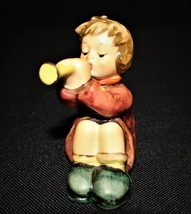 Goebel Hummel Girl Playing Trumpet Horn Porcelain Figurine #391, TMK6 - £19.77 GBP