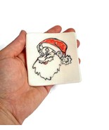 Christmas Ring Holder Handmade Ceramic With Hand Painted Sana Claus Trin... - £29.23 GBP