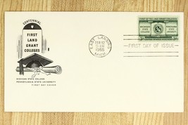 US Postal History Cover FDC 1955 Centennial First Land Grant Colleges Mi... - $12.68