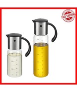 Automated Olive Oil Dispenser Set - Leakproof Vinegar Glass Bottles, 10o... - $49.57 CAD