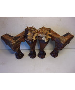 Vintage 1870&#39;s Claw and ball Foot Couch Legs (4) hand Carved mahogany Or... - $59.95