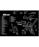 Gun Cleaning Rubber Gunsmith Mat with HK USP Pistol Diagram Instruction ... - £15.45 GBP