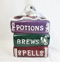 Mr. Christmas Halloween Light Up Cookie Jar Skull Potions Brews Spells B... - £39.46 GBP