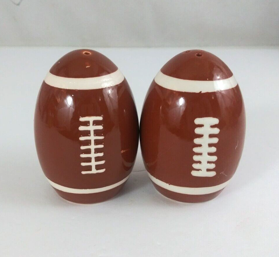 True Living Brown Football Salt &amp; Pepper Shakers - $5.81