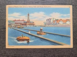 Vintage Postcard Boats on Wesley Lake Asbury Park 1958 OCEAN GROVE NJ New Jersey - £4.27 GBP