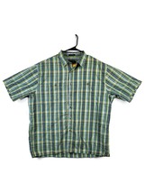 Pendleton Santiam Green Blue Plaid Short Sleeve Button Up Shirt Men&#39;s Si... - £19.79 GBP