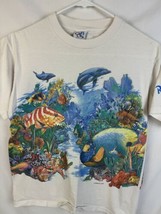 Vintage Habitat T Shirt Rainforest Cafe Ocean Sea Nature Men’s Small USA 90s - £18.80 GBP