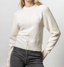 Lilla P rib sleeve crewneck sweater in Off White - size M - £117.73 GBP