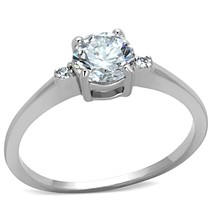 8.35Ct Round Cut Simulated Diamond Three Stone Rhodium Plated Engagement Ring - £46.50 GBP