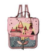 Harry Potter PINK Danielle Nicole Hogwarts Castle Sunset Backpack Bag Ha... - $1,370.65 MXN
