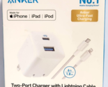 Anker - Wall Charger (32W, 2-Port) with 6 ft USB-C to Apple MFi-Certified - $17.41