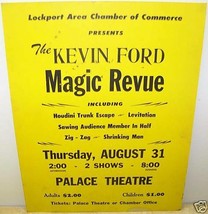C1970 Kevin Ford Magician Magic Poster Sign Lockport Ny Broadside - $9.89