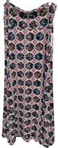 NEW LuLaRoe XL Black Gray Blue White Pink Rust Floral Slinky Maxi Skirt ... - $41.57