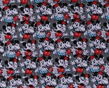 Cotton Minnie Mickey Mouse Vintage Love Packed Fabric Print by the Yard ... - $9.95