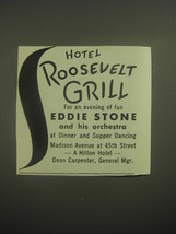 1945 Hotel Roosevelt Grill Advertisement - for an evening of fun - £14.54 GBP