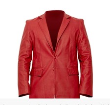 New Red Leather Genuine Formal Men Business Handmade Lambskin Blazer Sty... - £94.70 GBP