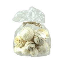 18 Piece Natural White and Brown Exotic Dried Organic Decor Balls - £31.28 GBP