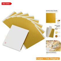 Elegant 100PCS Gold Leaf Craft Sheets 6.1x5.3in - Perfect for DIY and Decor - $24.70