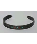 Thomas Singer Native American Jewelry Navajo Cuff Sterling Silver Chip I... - $345.51