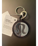 Lululemon Logo Key Chain Black Silver SLVRBLK LU9AX7S NWT - £7.99 GBP