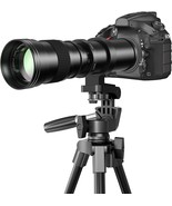 Lightdow 420-800Mm F/8.3 Manual Zoom Telephoto Lens T-Mount For Nikon D5500 - $120.65 CAD