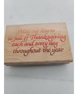 Stampendous Thanksgiving year rubber stamp 1997 Made In USA Greeting Giv... - $192.94 MXN