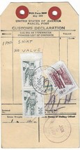 1964 Custom Declaration Philately Post Tax Stamp Office New Jersey US YU - £7.15 GBP