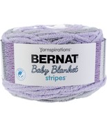 Spinrite Bernat Baby Blanket Stripes Yarn Violets 1 Pack of 12 Skein - $160.99