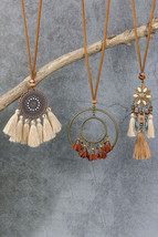 Multicolor 3pcs Bohemian Retro Tasseled Pendant Necklace - $12.99