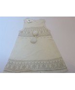 Janie and Jack WINTER FROST Ivory Gold Metallic 2P Knit Dress Tights 3T NWT - $46.71