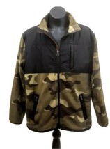 Gap Fleece Jacket Boys 14-16 XXL Green Camo Full Zip Lined Spring Fall Outdoor - $16.04
