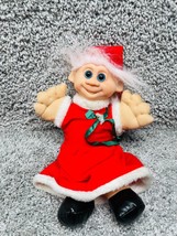 Troll Fairy Tale Red Christmas Mrs Claus 1992 Plush Toy Doll - $18.92