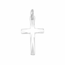 925 Sterling Silver Diamond Cut Cross Shining Pendant Unisex Fashion Neck Piece - £39.53 GBP