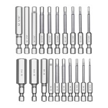 Hex Head Allen Wrench Drill Bit Set 20Pc (10Pc Metric &amp; 10Pc Sae), 2.3&quot; Long 1/4 - £17.94 GBP