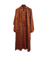 Worthington Dress Womens 3X Bold Geometric All Over Print Satin Midi Tie... - $57.98 CAD