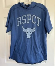 Under Armour Project Rock Respect Hoodie Sweatshirt Blue Loose Fit Men&#39;s... - $19.59