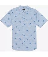 Hurley Mens Size XXL One and Only Lido Stretch Short Sleeve Shirt Blue H... - $34.16 CAD