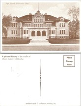 One(1) Ohio(OH) Chillicothe High School Building Black &amp; White Vintage Postcard - £7.37 GBP