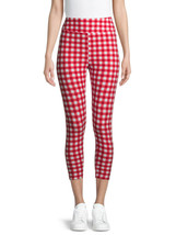 Time and Tru Ladies Soft Sueded Americana Capri Leggings Red Plaid Size 2XL - £19.66 GBP
