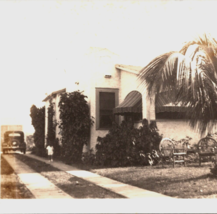 c1940 Vintage Home Car West Palm Beach Florida Silvering Black White Photograph - £7.86 GBP