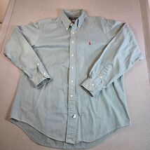 Solid Light Green Polo Ralph Lauren Button Down Shirt Long Sleeve Men’s L - $42.24 CAD